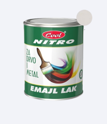 Kutija sa belim krugom iznad nitro belog laka zapremine 0,75l proizvodnje Hemmax