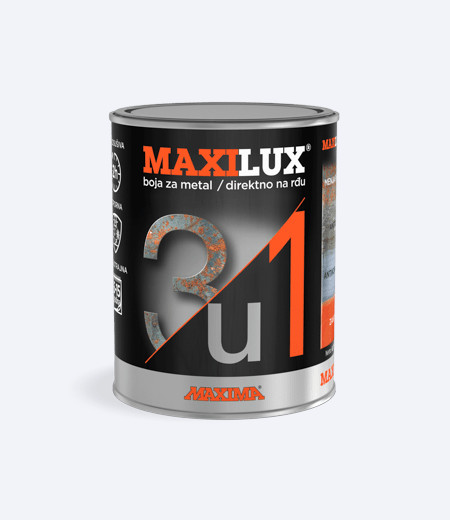 Kutija Maxilux boje 3 u 1 zapremine 0,75l nijansa siva
