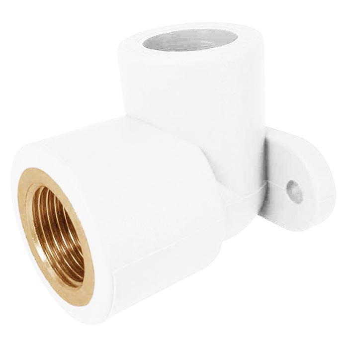 Belo PPR koleno sa ušicama na svetloj pozadini