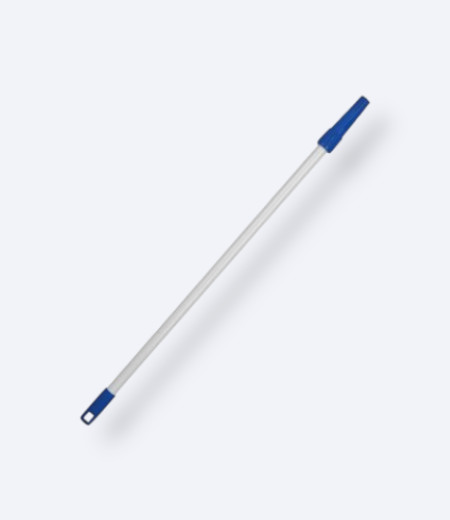 Plastični teleskop bele boje sa plavim rukohvatom dužine 3m