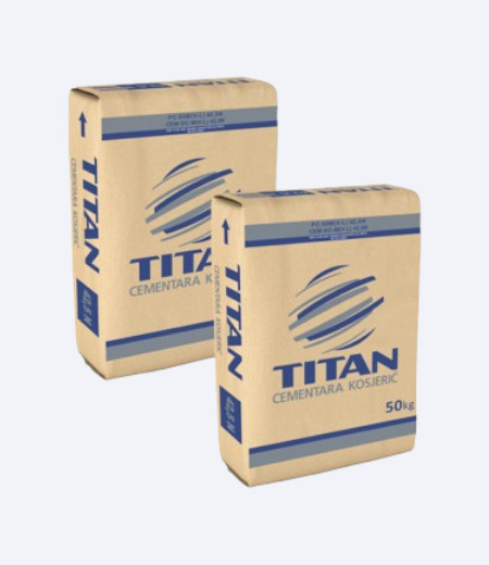 Dva džaka cementa Titan težine 50kg